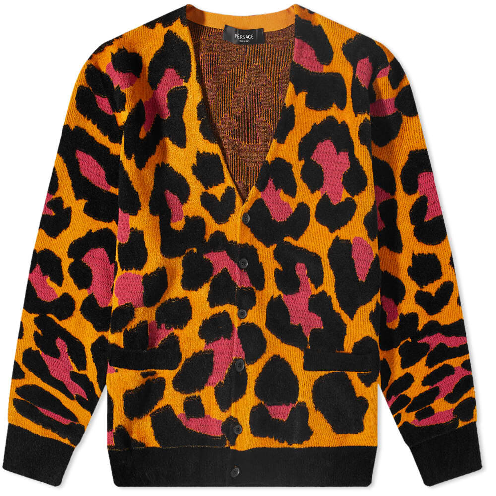 

Джемпер Versace Animal Intarsia Cardigan, Черный
