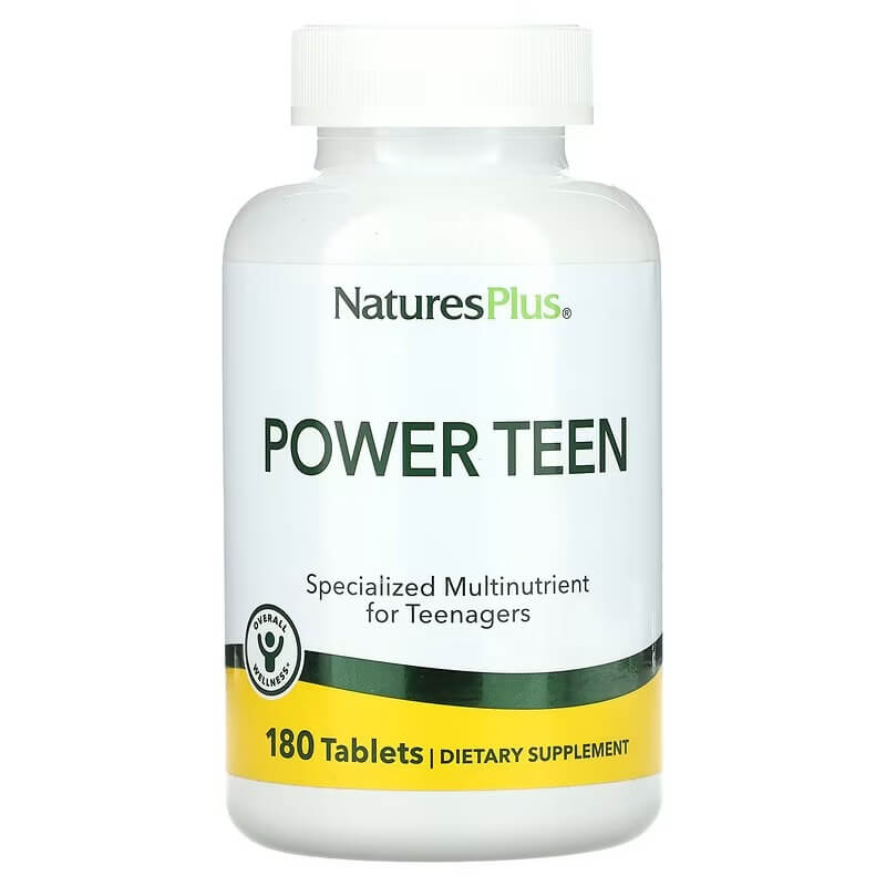 Мультивитамины для подростков NaturesPlus Power Teen, 180 таблеток - фото