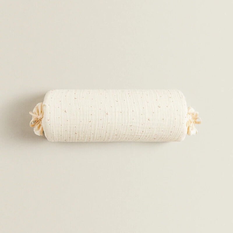 

Декоративная подушка-болстер Zara Home Muslin Bolster, ванильный