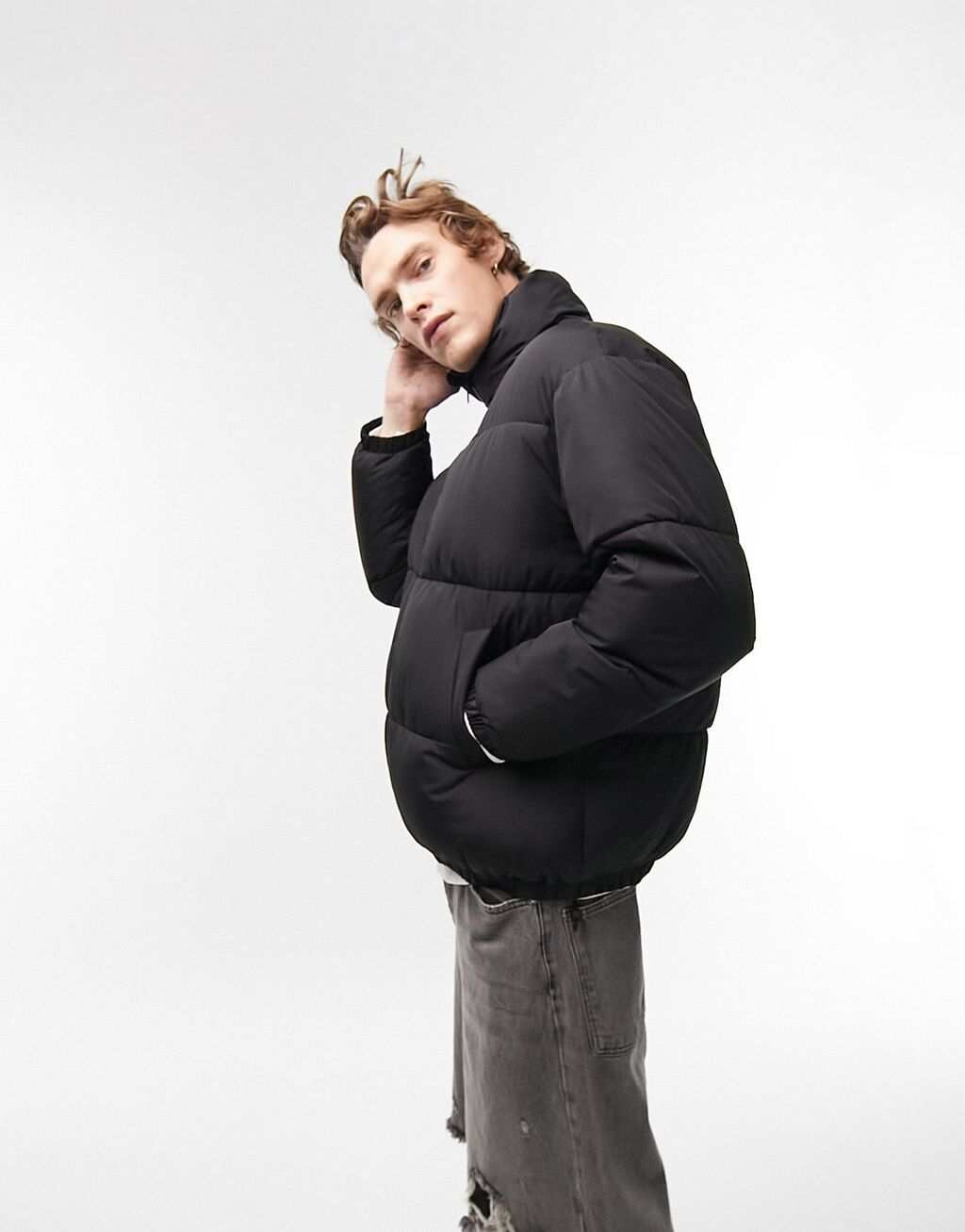 

Черная пуховик Topman, Черный