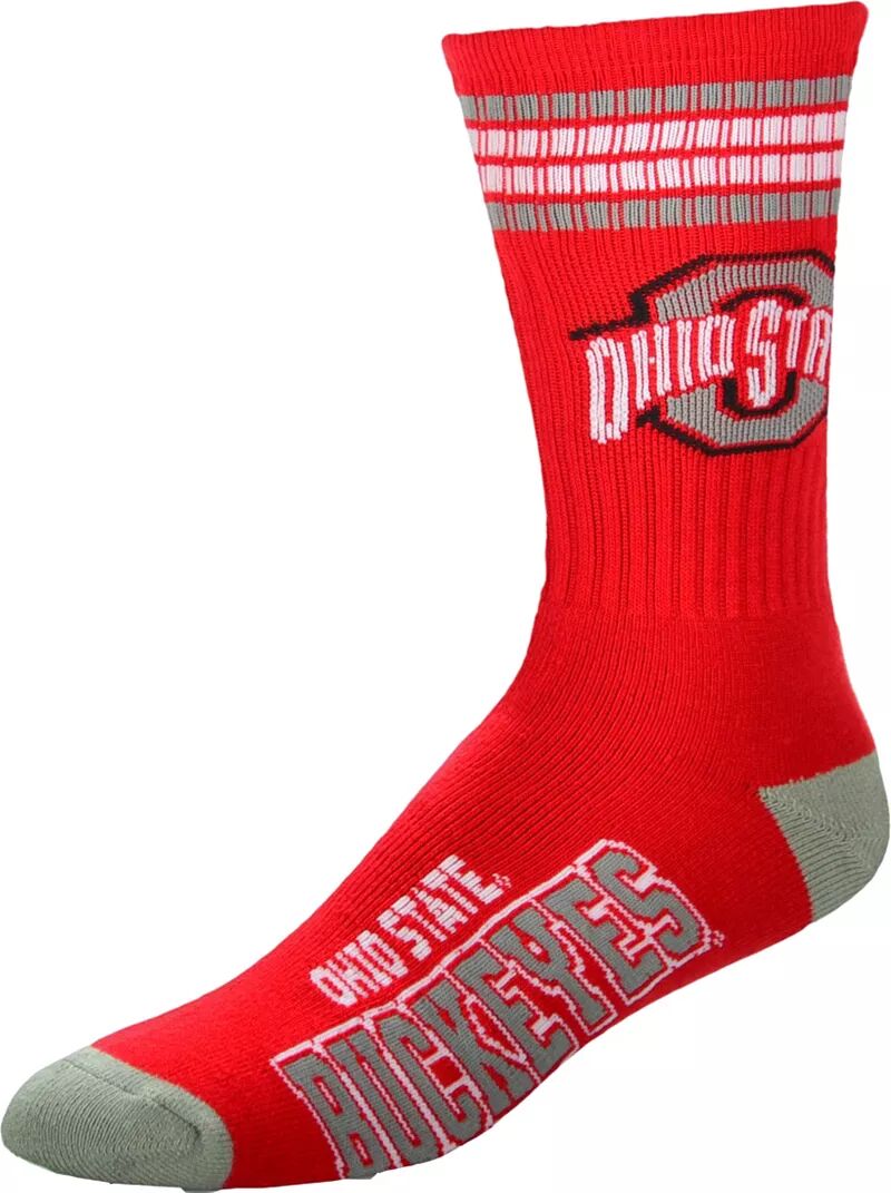 For Bare Feet Носки с четырьмя полосками Ohio State Buckeyes