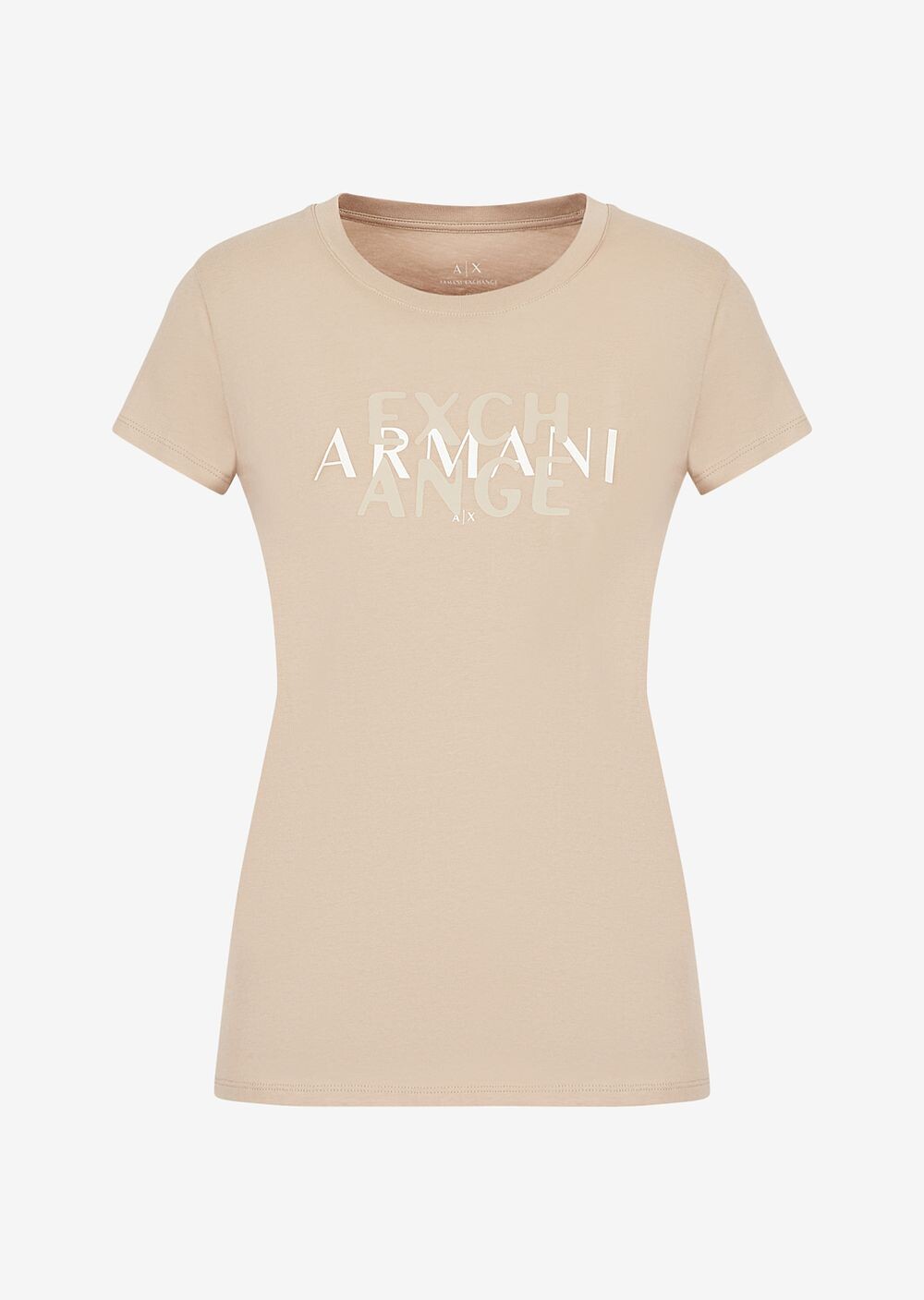 

Приталенные футболка Armani Exchange, бежевый