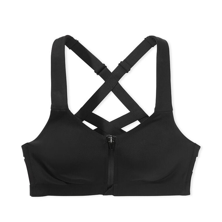 

Спортивное бра Victoria's Secret Knockout Front-Close Lace Back Details, черный