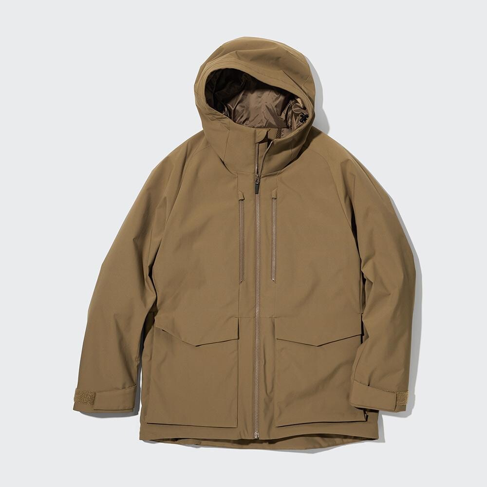 

Куртка с капюшоном Uniqlo, коричневый
