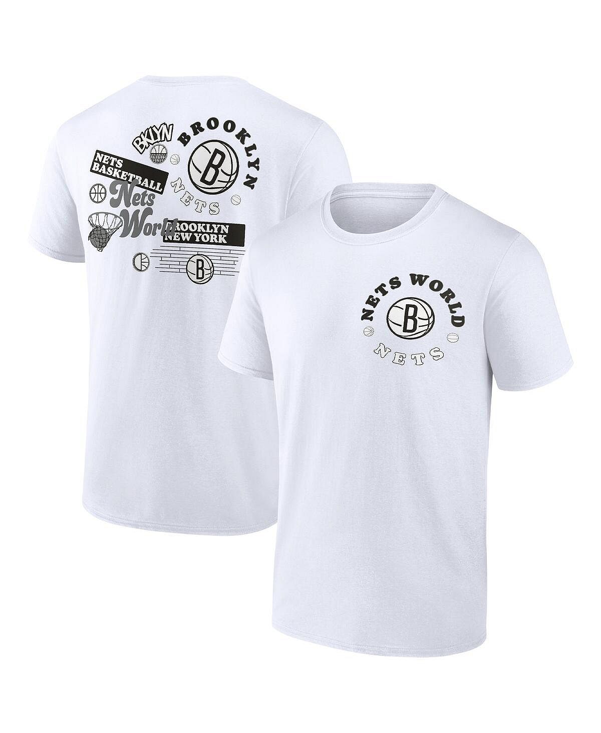Мужская фирменная белая футболка brooklyn nets street collective Fanatics, белый brooklyn nets sleeveless