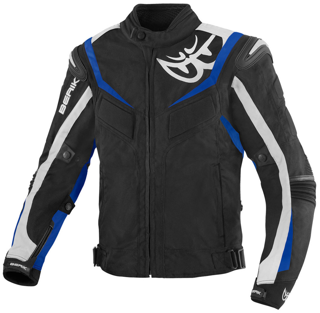 Мотоциклетная текстильная куртка Berik Endurance водонепроницаемая, черный/белый/синий водонепроницаемая куртка endurance серо коричневый