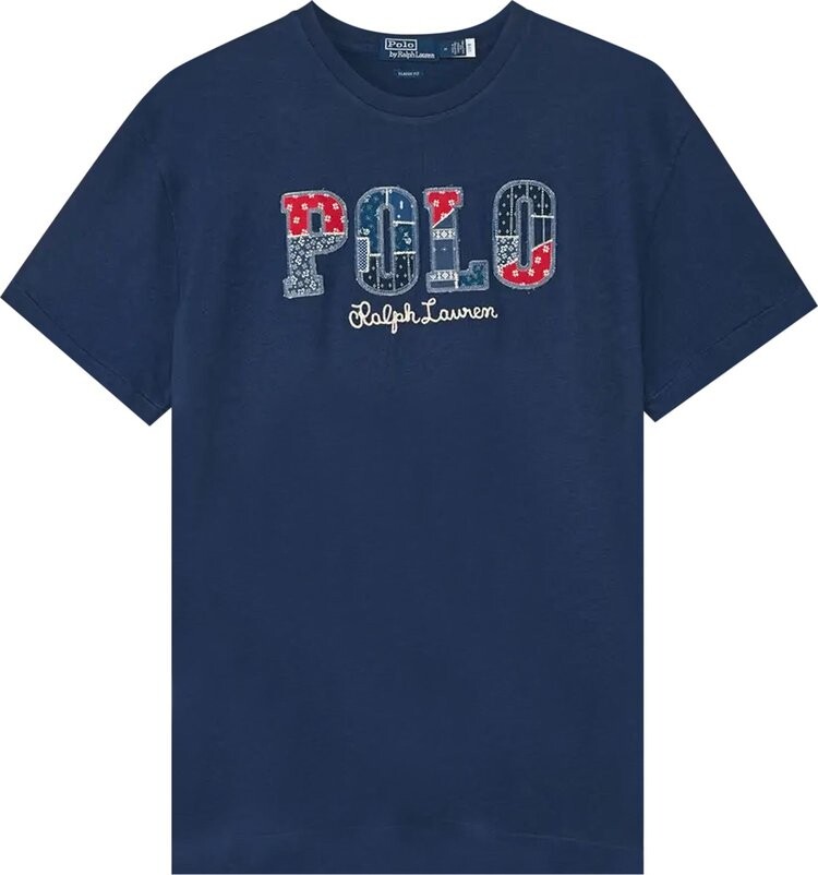 

Футболка Polo Ralph Lauren Uneven Jersey T-Shirt 'Dark Cobalt', синий