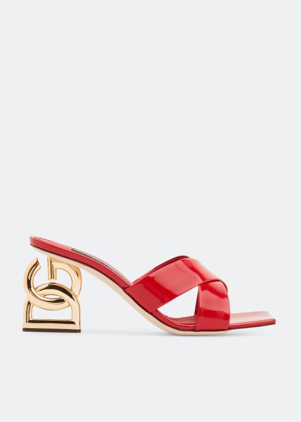 

Мюли DOLCE&GABBANA Polished calfskin mules, красный