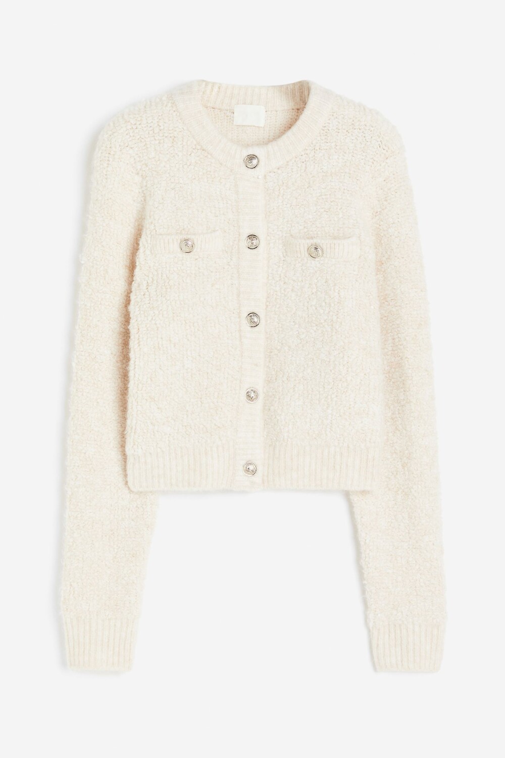 

Кардиган H&M Bouclé, кремовый, Бежевый