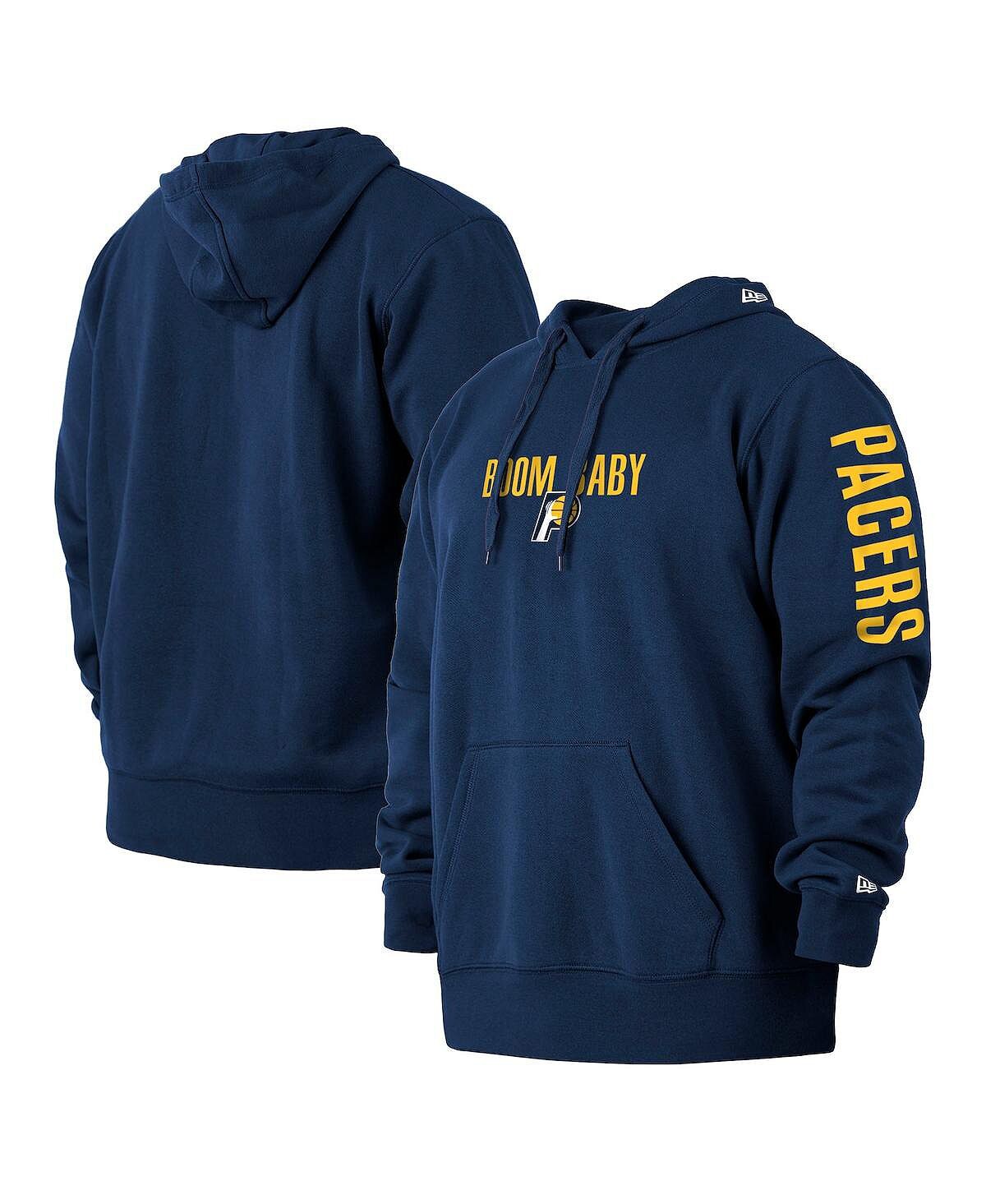 

Мужская темно-синяя толстовка с капюшоном indiana pacers 2021/22 city edition big and tall pullover New Era, синий