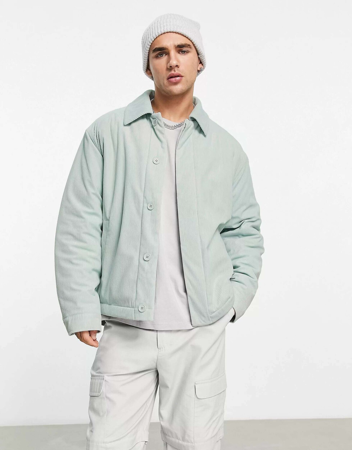 

Синяя вельветовая куртка ASOS