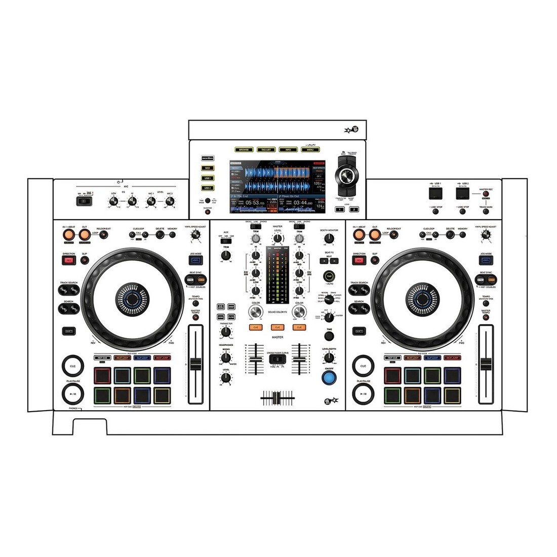 

Скин Pioneer XDJ-RX2 Dj Skinz, Белый