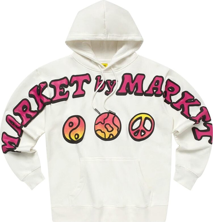 

Худи Market Cali Lock Peace Hoodie 'Cream', кремовый, Бежевый
