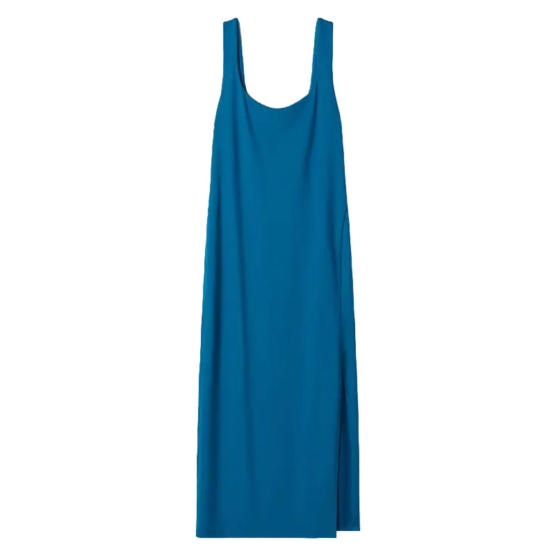 

Платье Bershka Midi With Fitted Straps, синий