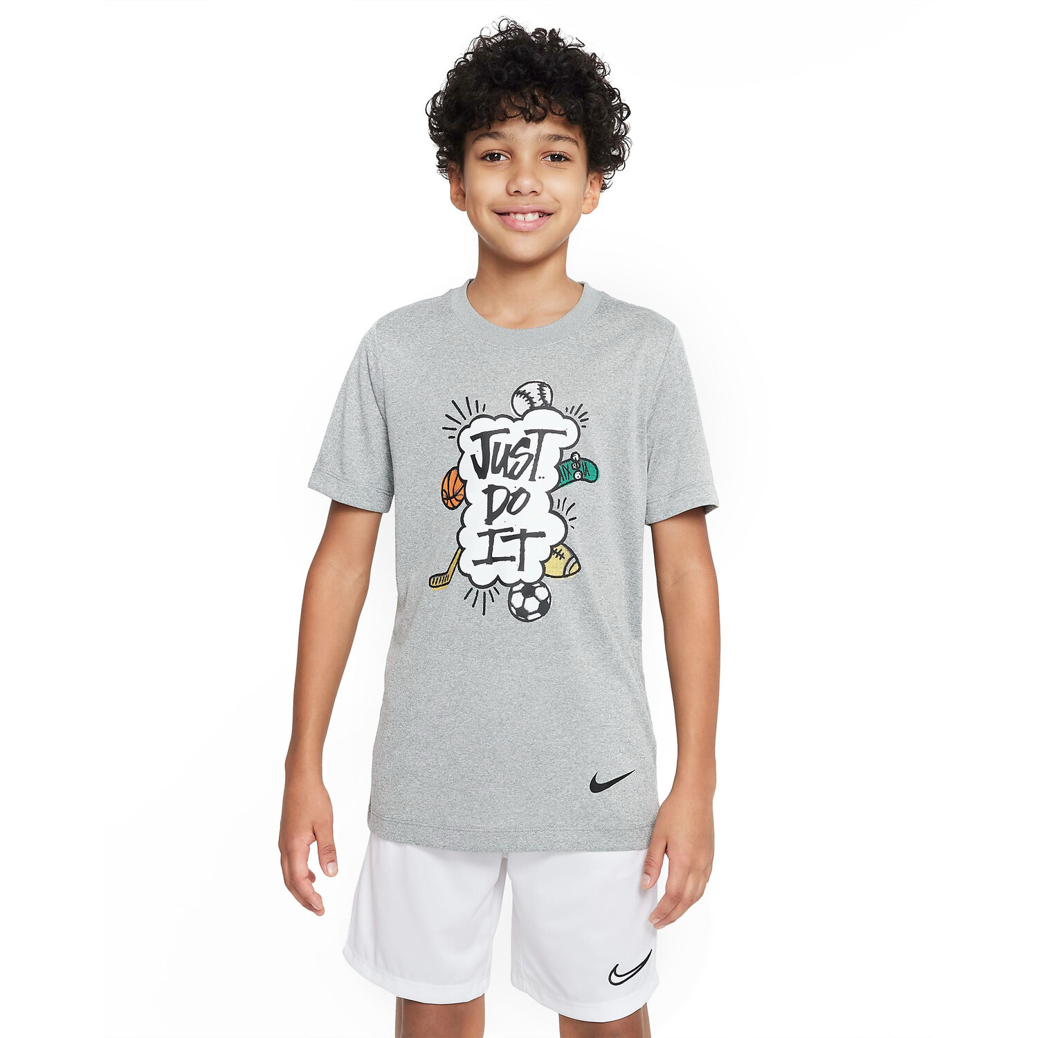 

Футболка Nike Dri-Fit Big Kids', серый