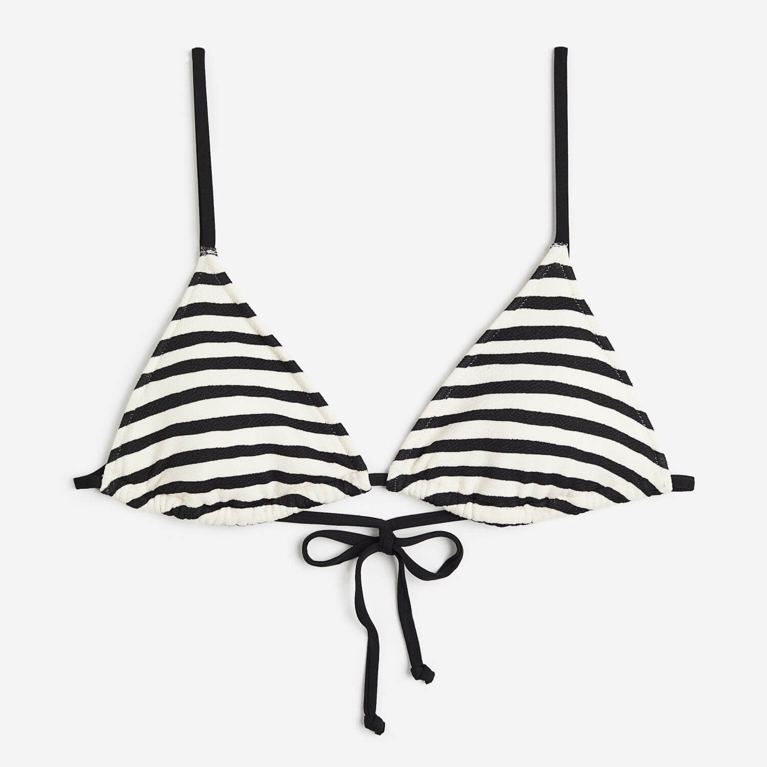 

Верх бикини H&M Padded Triangle, черный/белый