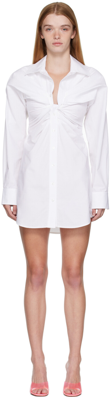 

Белое мини-платье с перекручиванием спереди alexanderwang.t