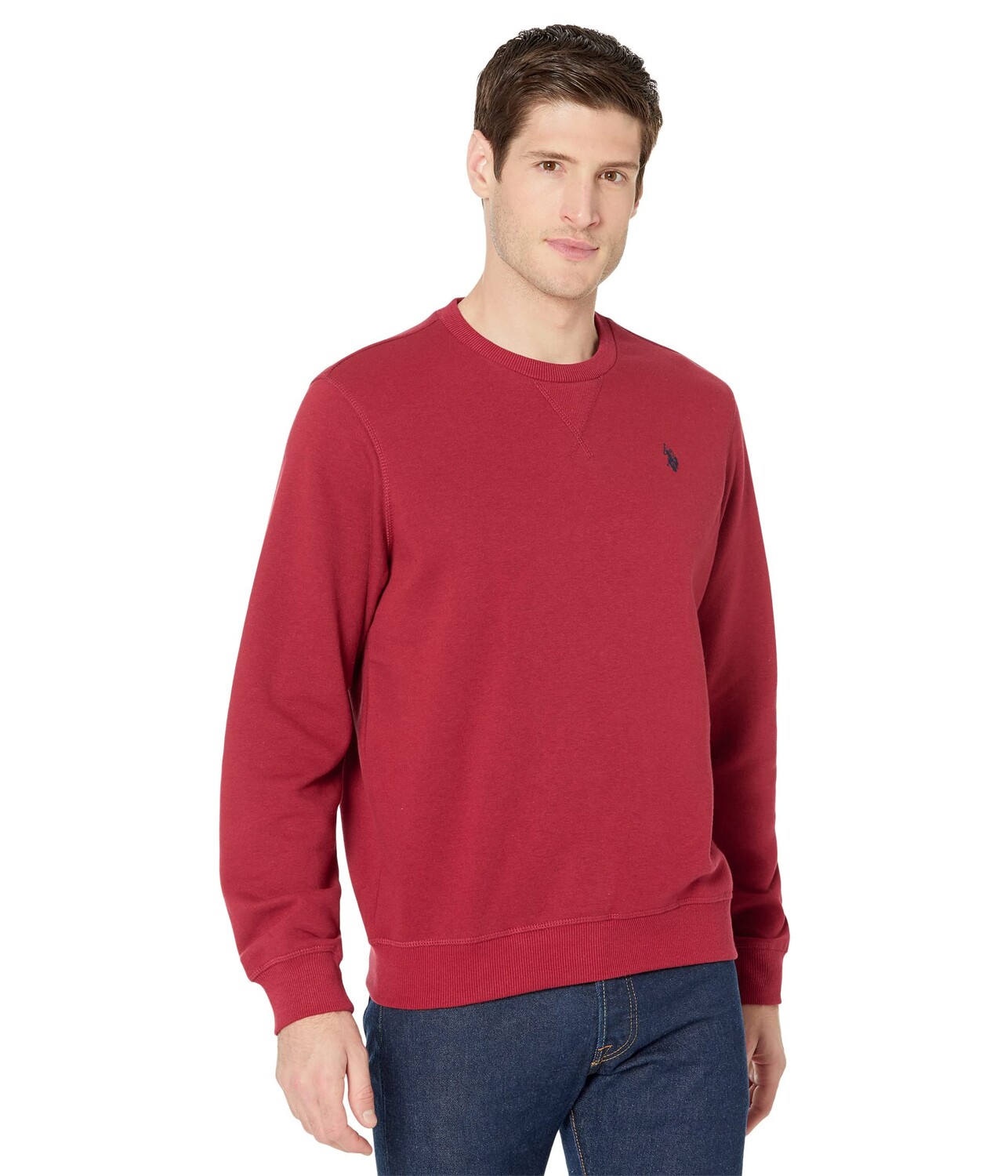 

Флисовый худи U.S. POLO ASSN., Pop Over Crew Neck Fleece, Красный