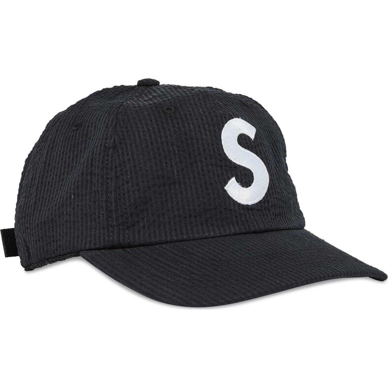Бейсболка Supreme Seersucker S Logo 6-Panel, черный бейсболка supreme mesh 6 panel черный