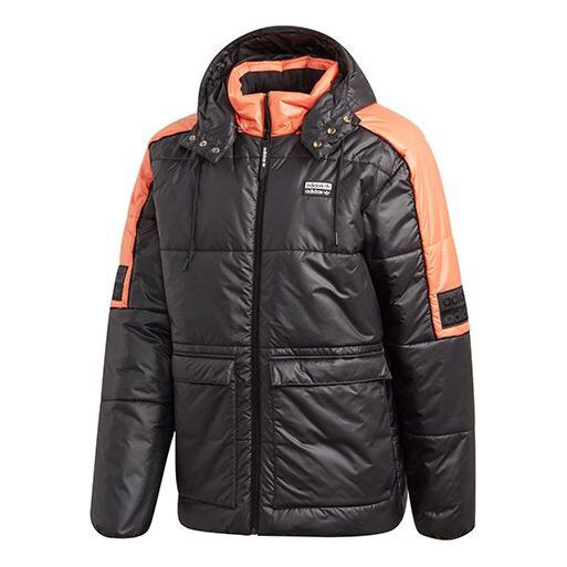 

Куртка Adidas originals R.y.v. Padded Stay Warm Colorblock Sports mid-length Hooded Padded Jacket Black, Черный