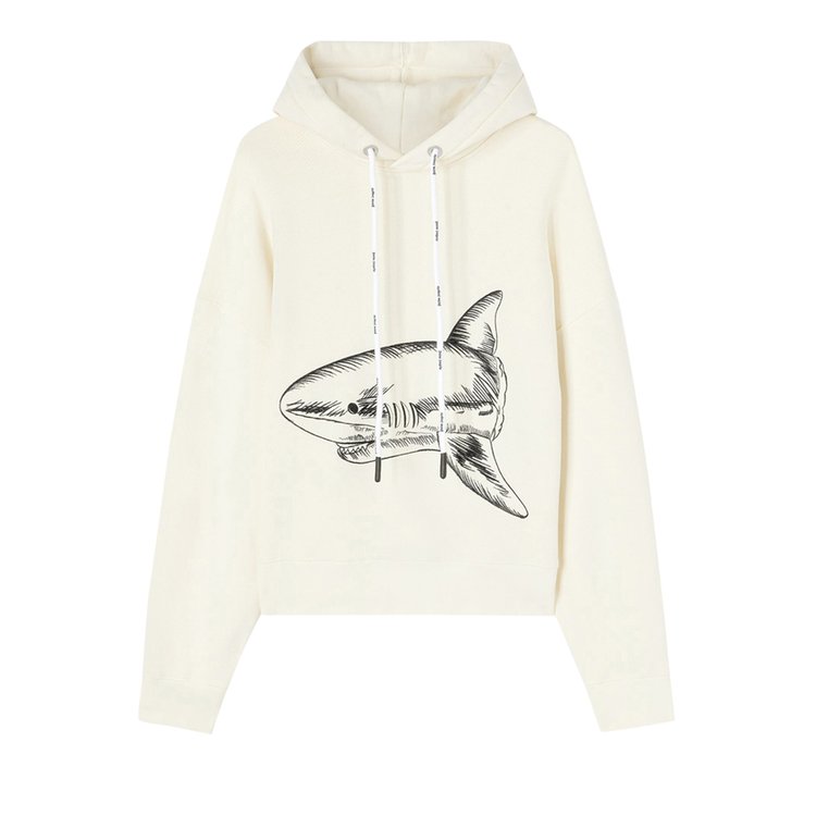 Худи Palm Angels Split Shark Hoodie 'Butter', белый - фото