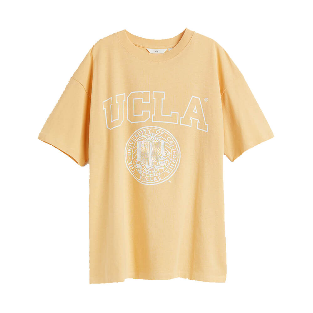 

Футболка H&M Oversized UCLA, жёлтый