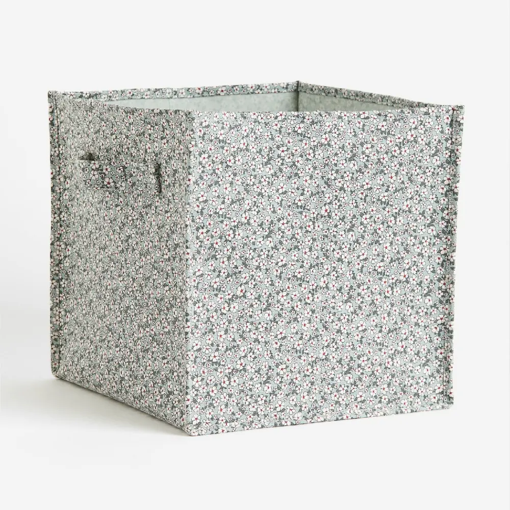 

Корзина для хранения H&M Home Printed Storage Floral, светло-бирюзовый
