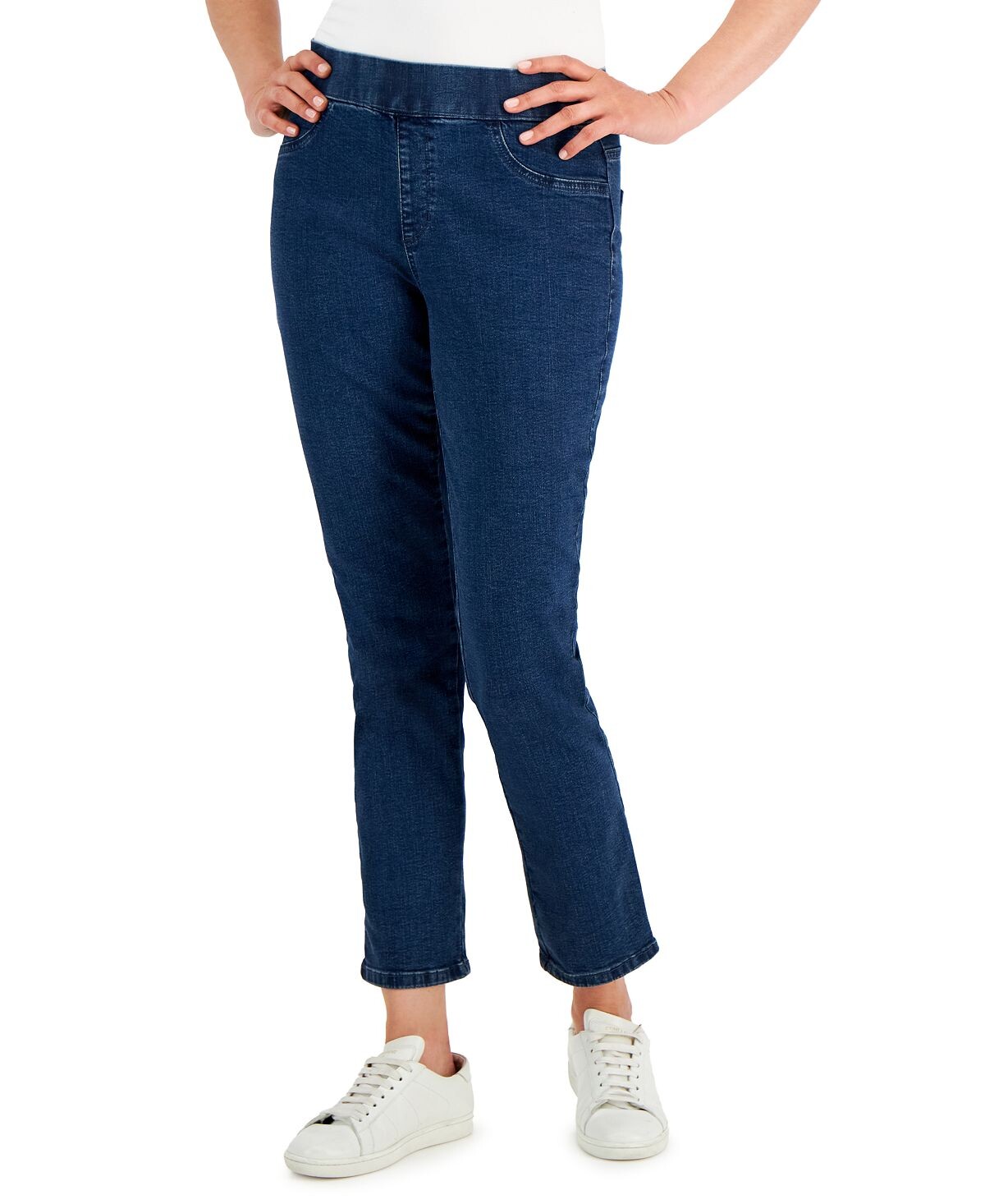 

Джинсовые брюки petite pull-on, созданные для macy's Karen Scott, мульти