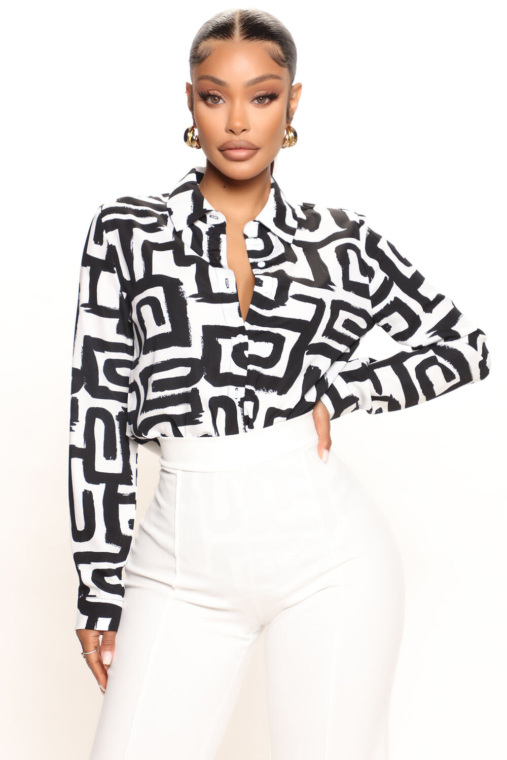 

Рубашка Fashion Nova B8753, белый