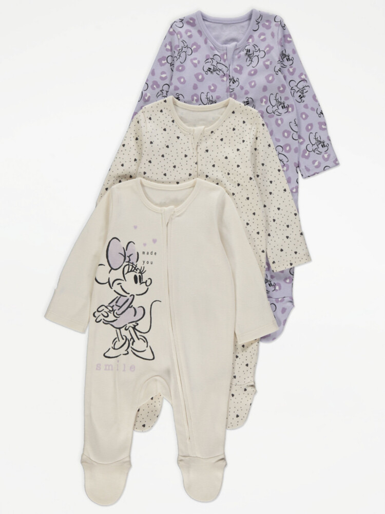 

Комплект из 3 пижам с молнией Disney Minnie Mouse Smile Smile George.
