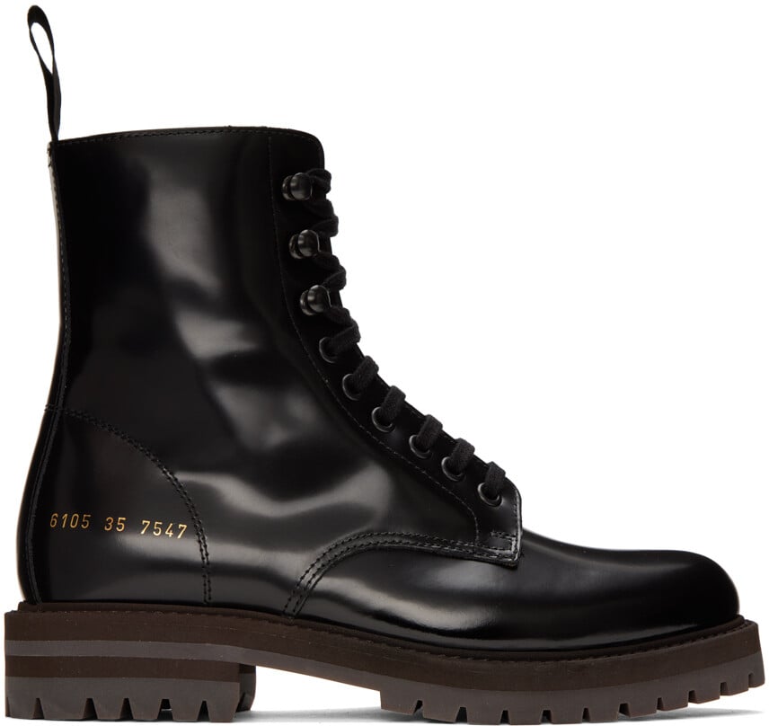 

Черные ботильоны в стиле милитари Common Projects, Черный