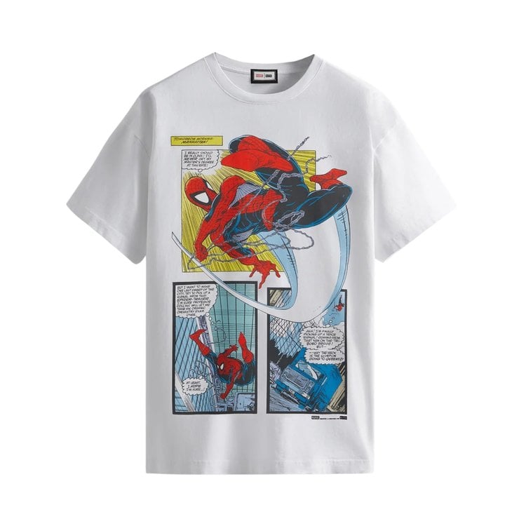 Футболка Kith For Spider-Man New York City Vintage Tee 'White', белый - фото