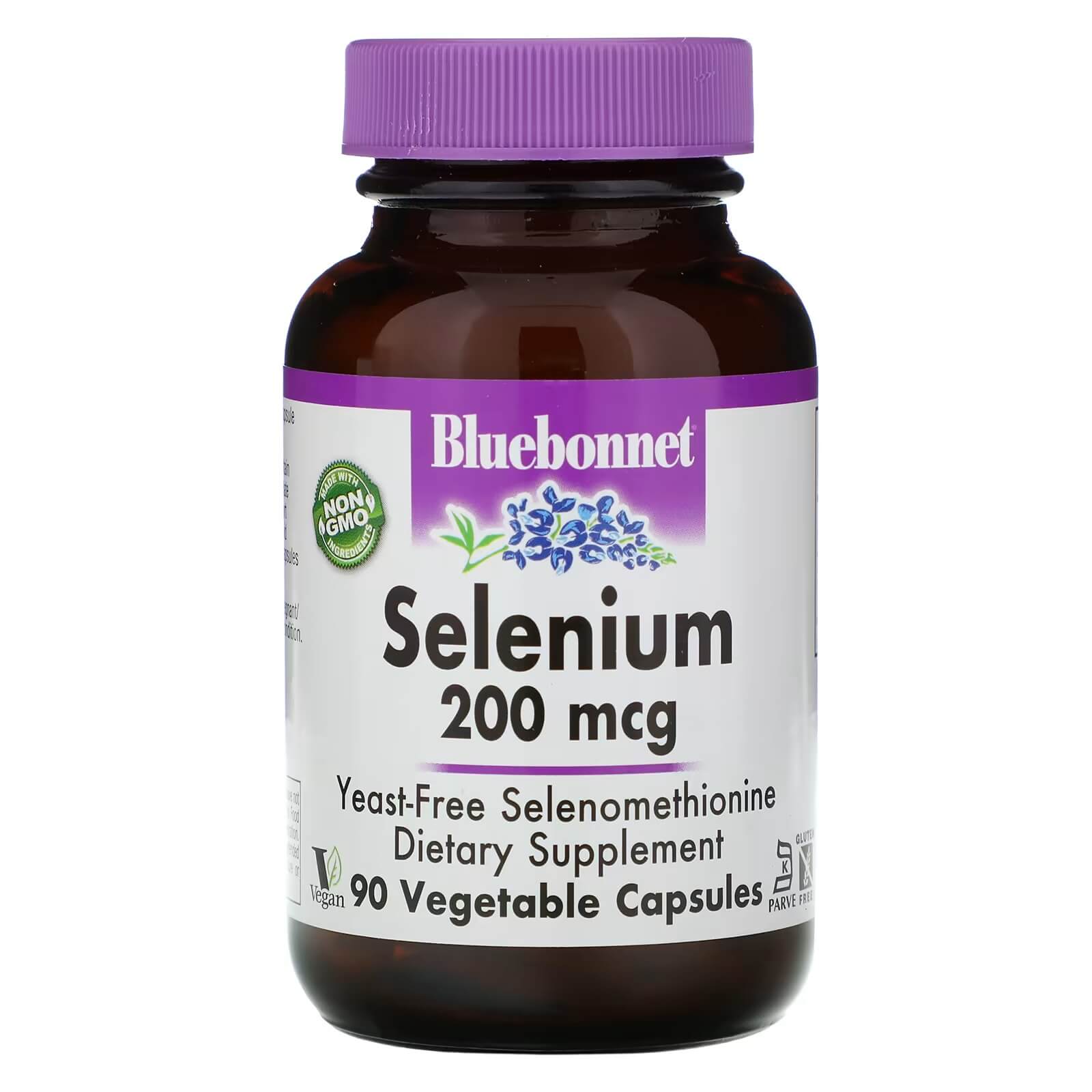 Селен 200 мкг Bluebonnet Nutrition, 90 капсул формула для контроля веса skinny garcinia 90 капсул bluebonnet nutrition