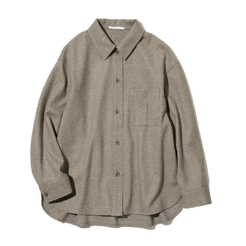 

Куртка-рубашка Uniqlo Brushed jersey shirt, бежевый