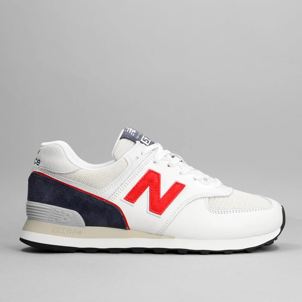 

Кроссовки New Balance 574, бежевый/красный