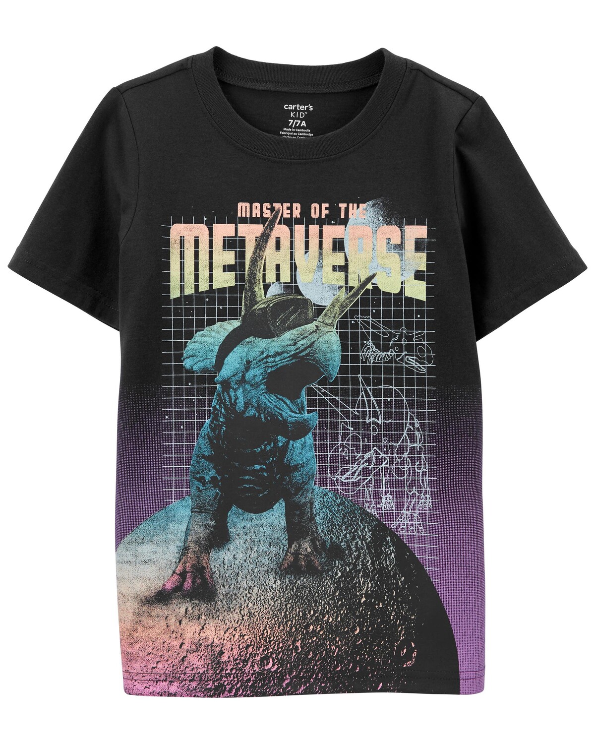 

Футболка Kid Metaverse Dinosaur из джерси Carter's, черный