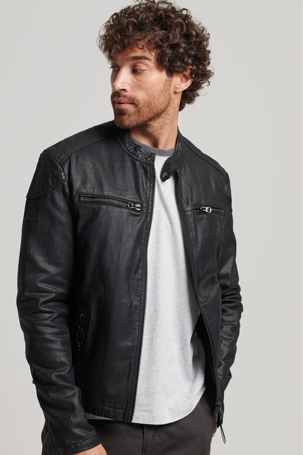 

Джинсовая куртка с покрытием Vintage Racer Superdry, черный