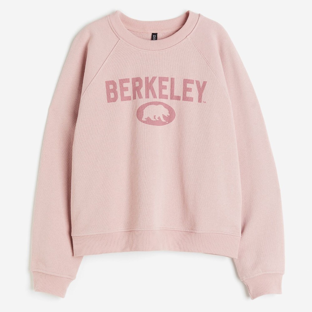 

Свитшот H&M Printed Berkeley University, светло-розовый