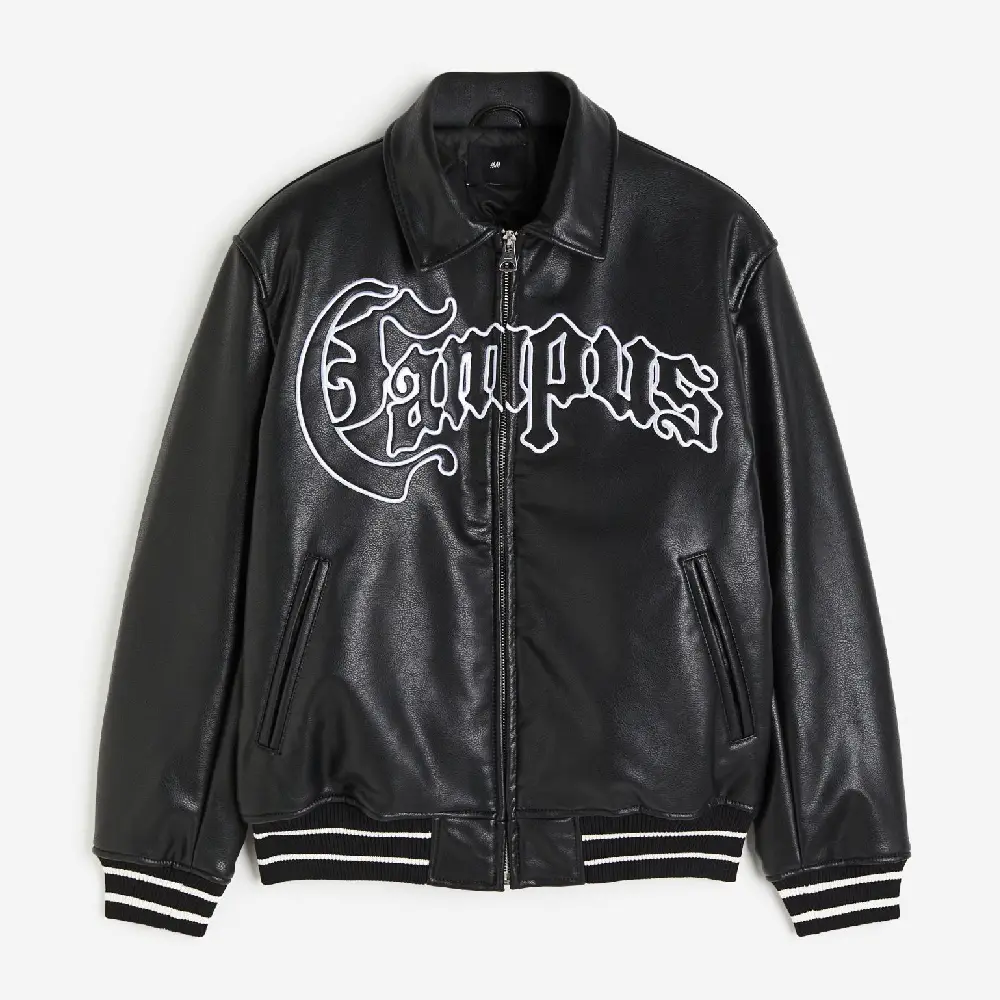 

Куртка H&M Loose-fit Baseball Campus, черный