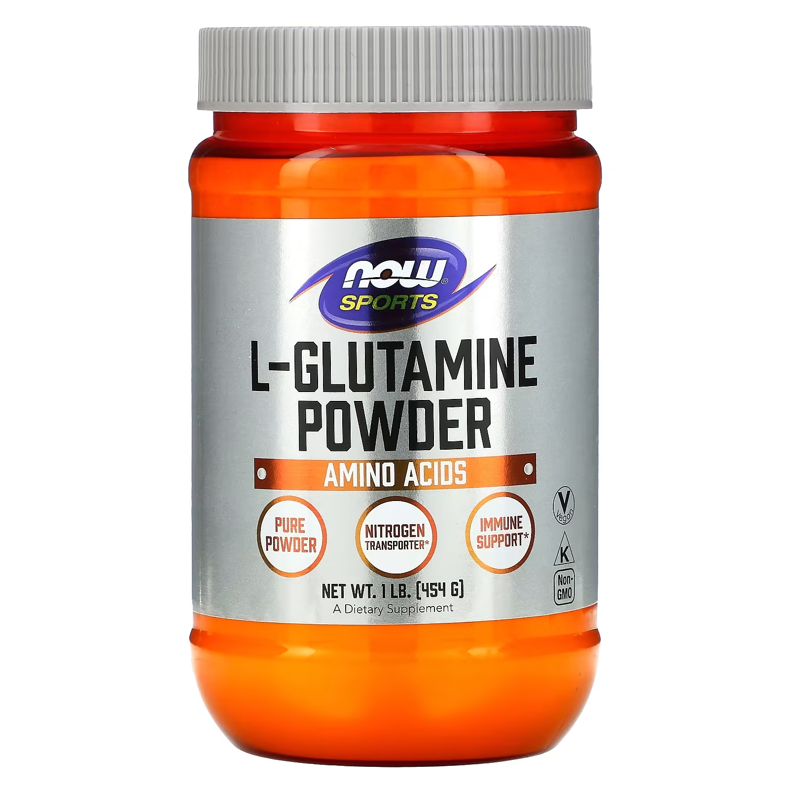 NOW Foods Sports L-глютамин, 454 г now foods sports l глютамин в порошке 170 г 6 унций