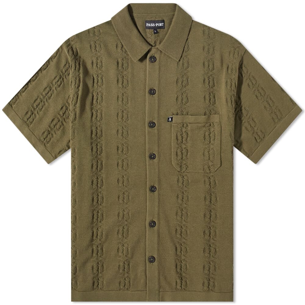 

Футболка Pass~Port Bath House Button Through Knitted Polo, Коричневый