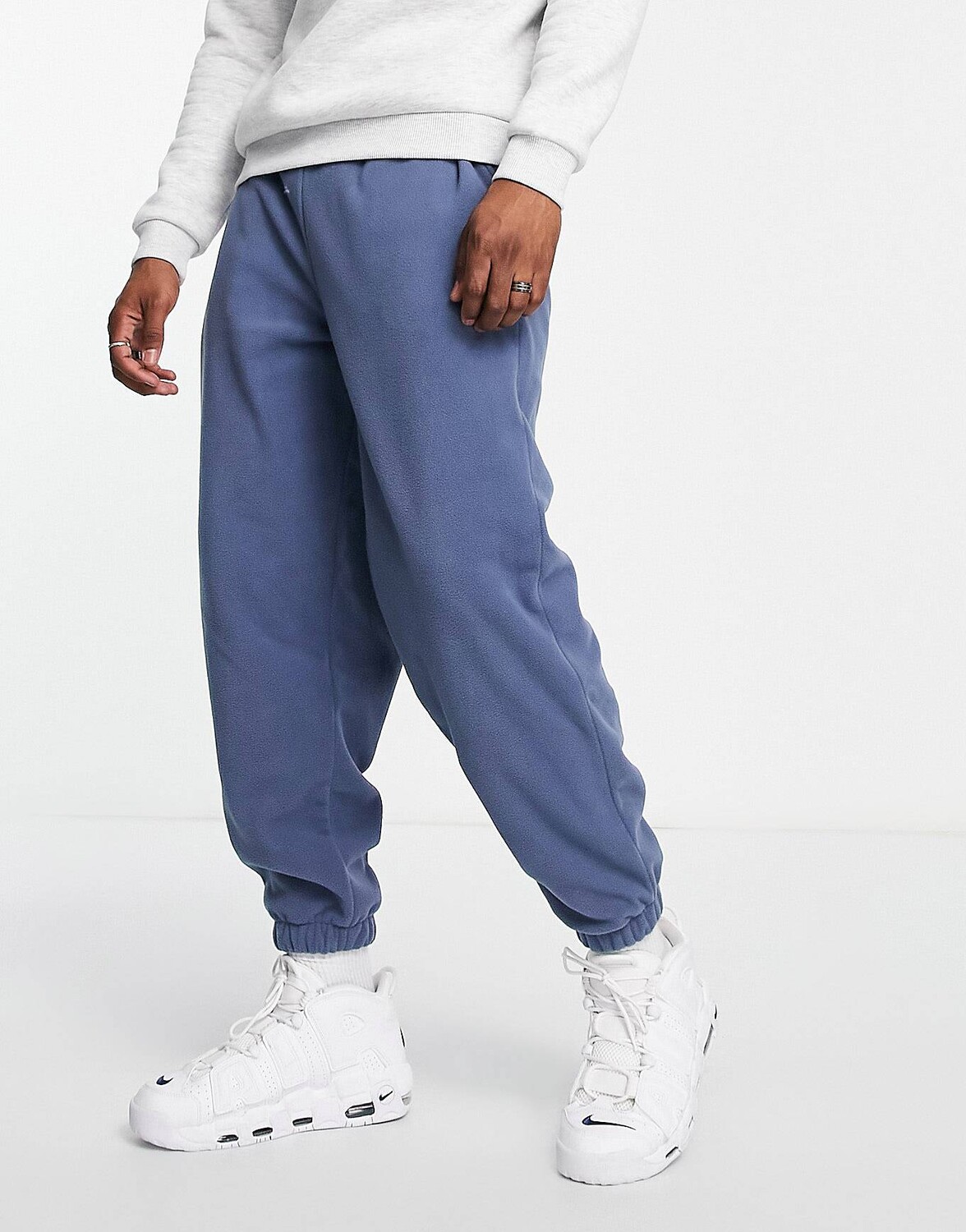 

Темно-синие флисовые джоггеры оверсайз ASOS DESIGN