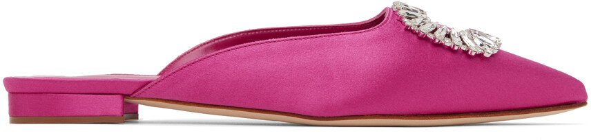 

Розовые туфли без задника Sigulona Manolo Blahnik, Розовый