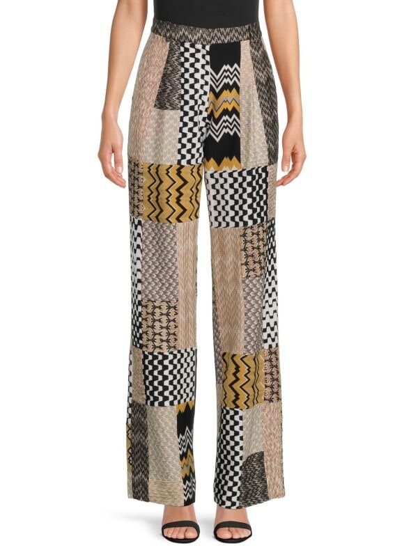 

Брюки Missoni Beige из смешанной шерсти с принтом, бежевый