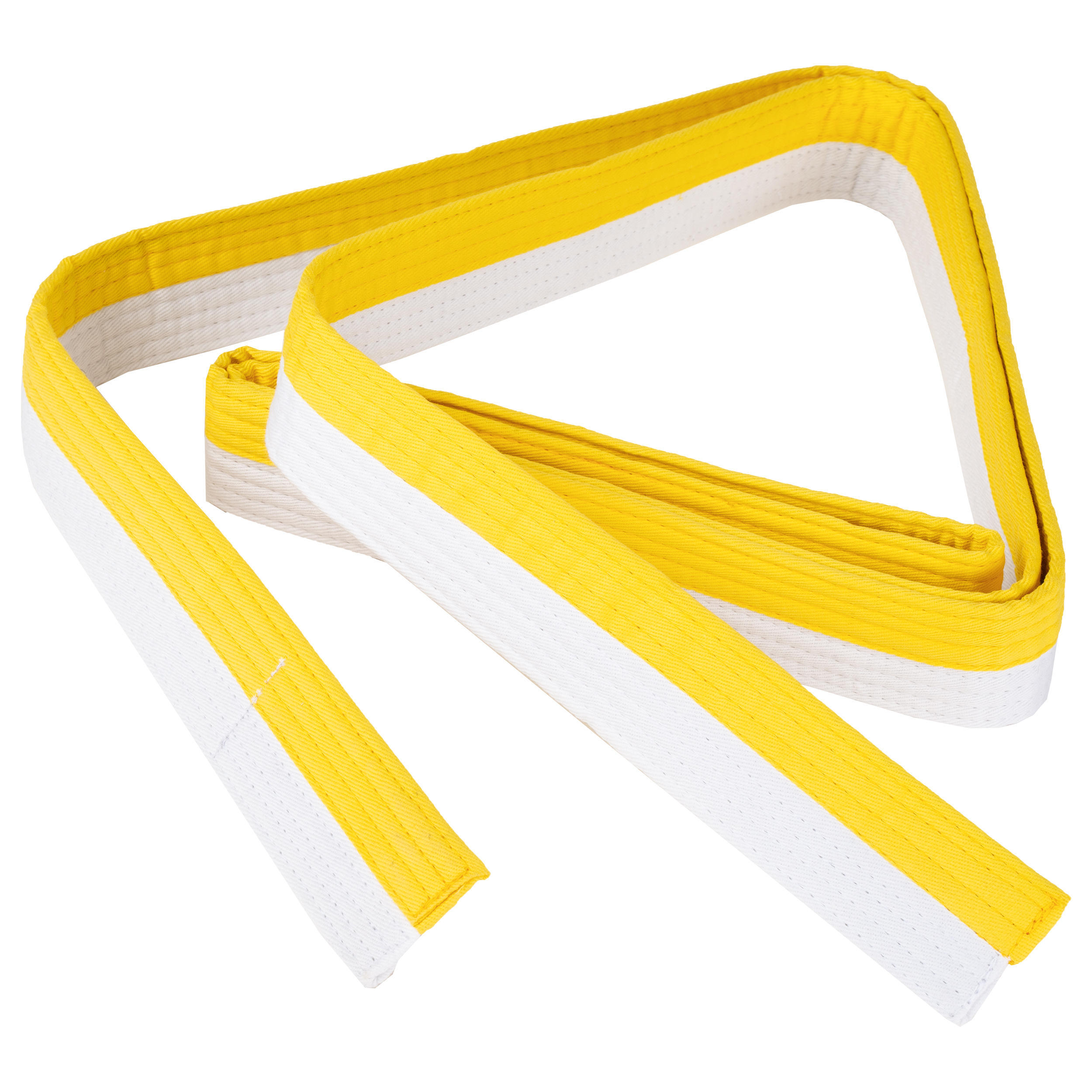Пояс для единоборств 2,5 м бело-желтый OUTSHOCK, белый/солнечно-желтый пояса для единоборств adidas пояс для единоборств adidas club желтый