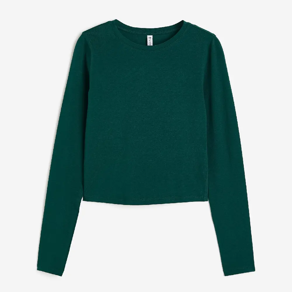 

Лонгслив H&M Printed Berkeley University, темно-зеленый