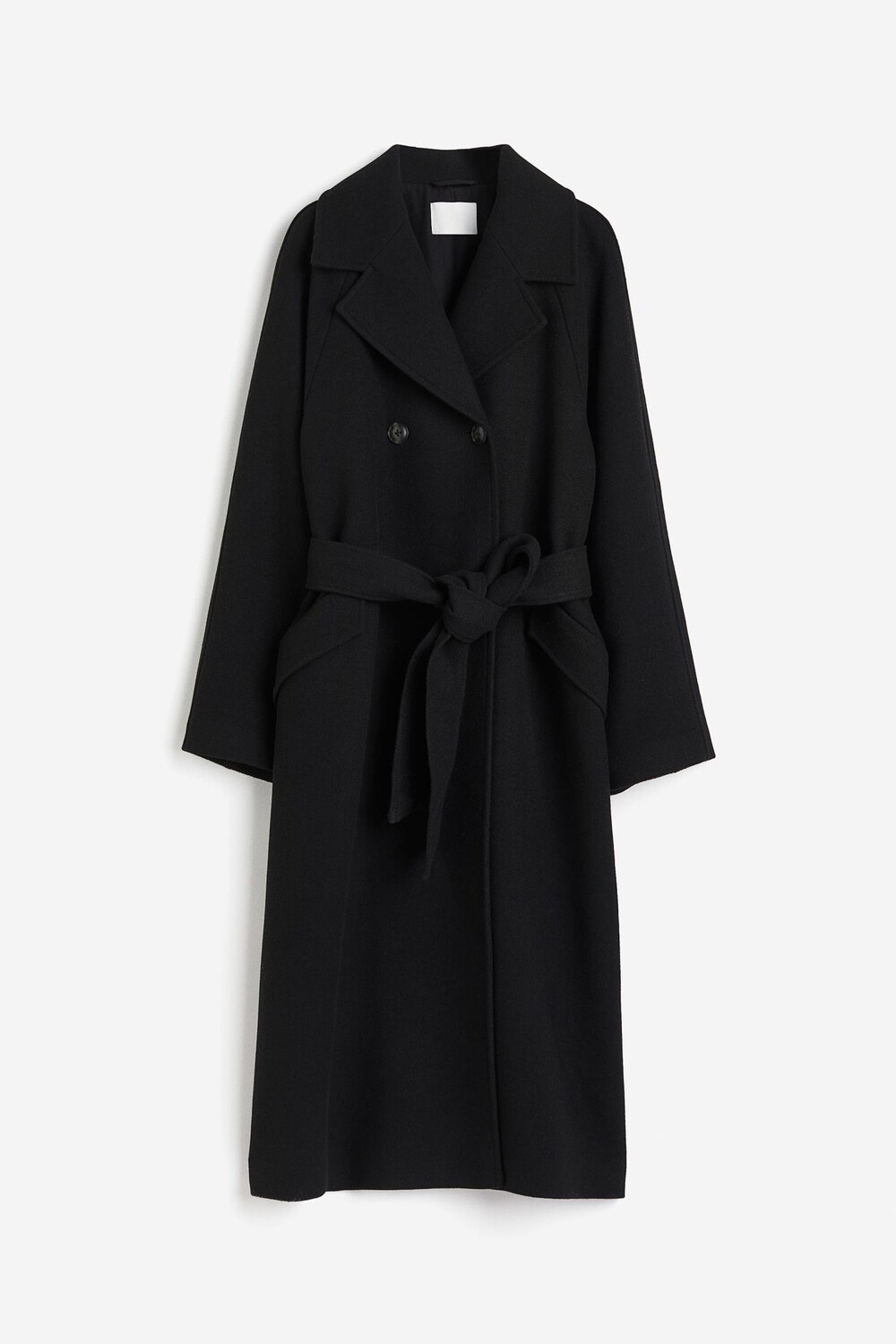 

Пальто H&M Tie Belt, черный