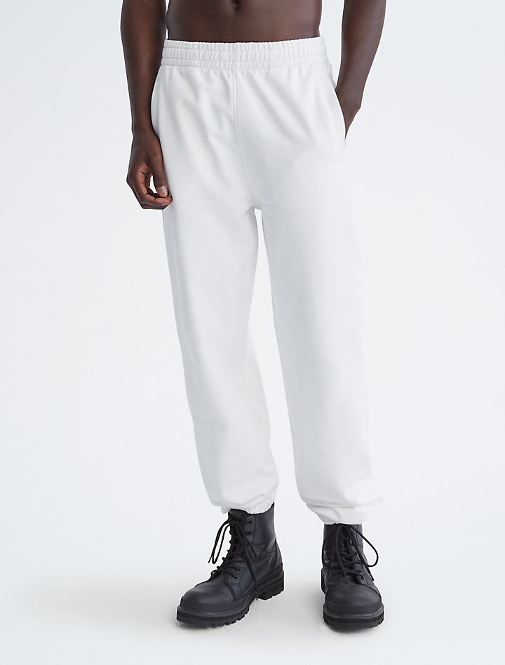 Брюки спортивные Calvin Klein Standard Logo, белый брюки джоггеры akira из французского терри с вышивкой до щиколотки poetic justice