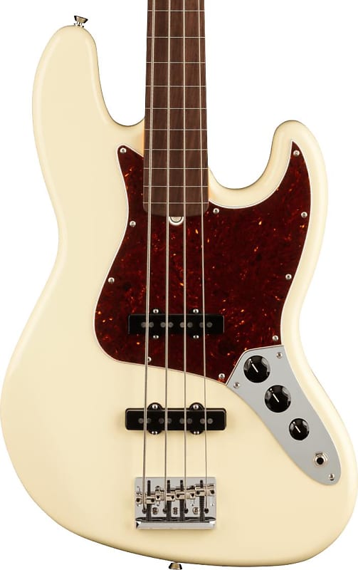 Fender American Professional II Jazz Bass Fretless — олимпийский белый с палисандровой накладкой 0194000705 - фото