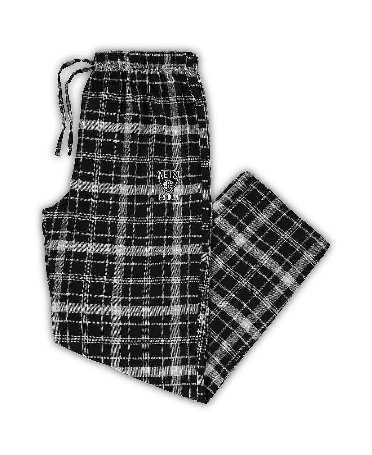 

Мужские черные и угольно-черные брюки brooklyn nets big and tall ultimate pants Concepts Sport, мульти